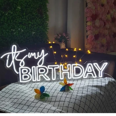 It's My Birthday Neon Led Işıklı Tablo
