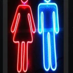 Erkek Kadın Wc Neon Led Işıklı Tablo