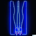 Kadın Figürü Neon Led Işıklı Tablo
