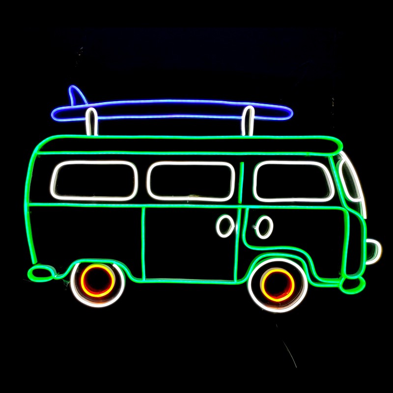 Karavan Şeklinde Neon Led Işıklı Tablo