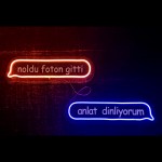 Konuşma Balonu 2'li Set (İçi Baskılı) Neon Led Işıklı Tablo