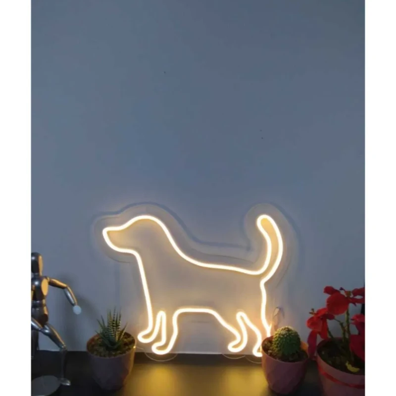 Köpek Neon Led Işıklı Tablo