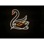 Kuğu Figürü Neon Led Işıklı Tablo