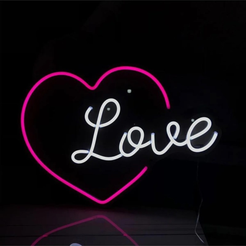 Love Heart Neon Led Işıklı Tablo