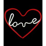Kalp Love Yazılı Neon Led Işıklı Tablo