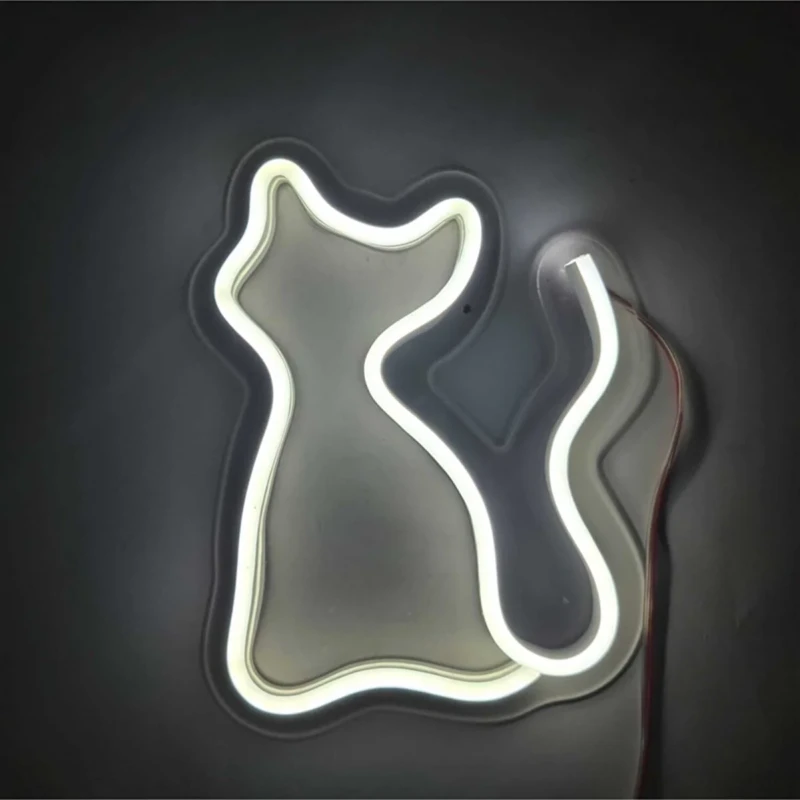Mini Kedi Neon Led Işıklı Tablo