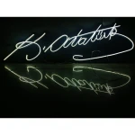Mustafa Kemal Atatürk İmzası Neon Led Işıklı Tablo