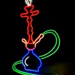 Nargile Hookah Neon Led Işıklı Tablo