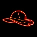One Piece Şapkası Şeklinde Neon Led Işıklı Tablo