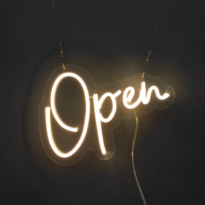Open Yazılı Neon Led Işıklı Tablo