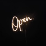 Open Yazılı Neon Led Işıklı Tablo