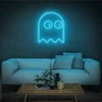 Gamer Ghost Neon Led Işıklı Tablo