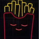 Patates Kızartması Neon Led Işıklı Tablo