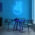 Peace Neon Led Işıklı Tablo