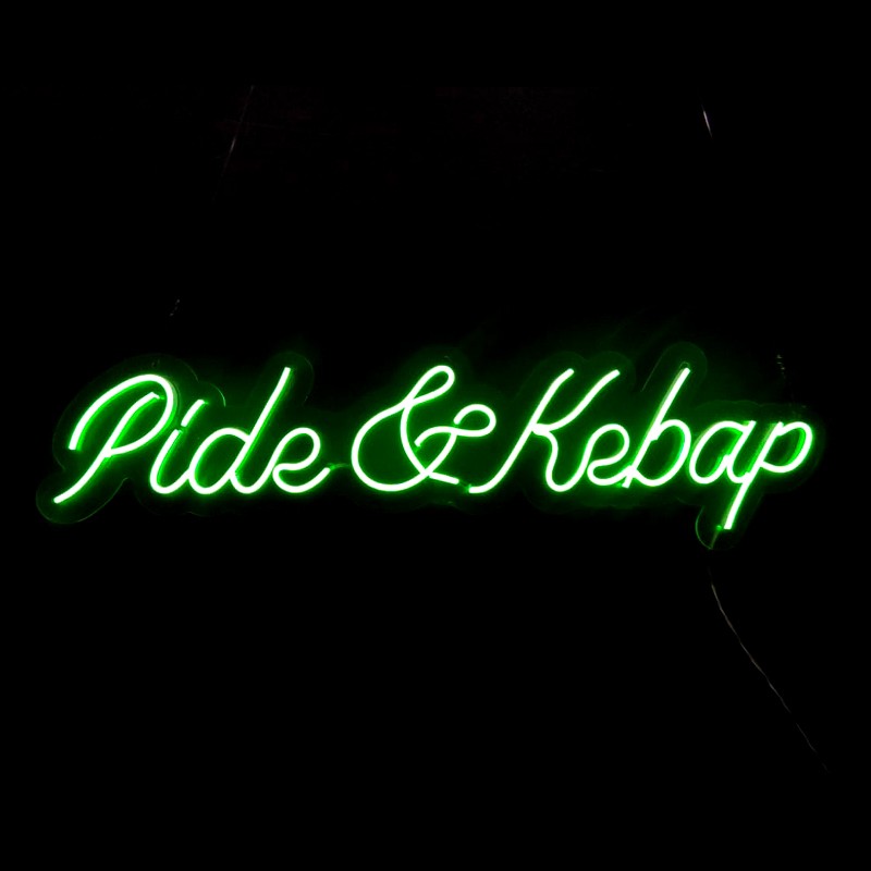 Pide ve Kebap Yazılı Neon Led Işıklı Tablo