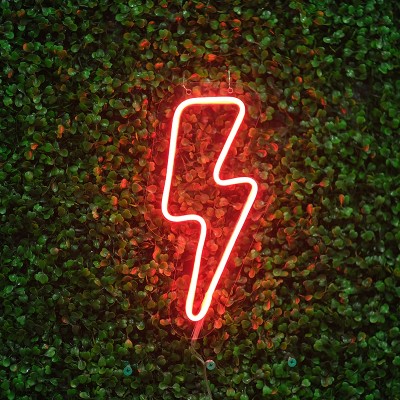 RGB Şimşek Şeklinde Neon Led Işıklı Tablo