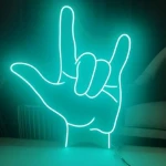 Rock Neon Led Işıklı Tablo