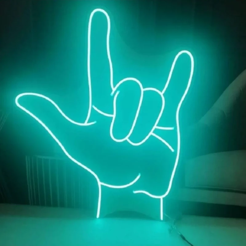 Rock Neon Led Işıklı Tablo