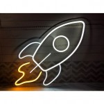 Roket Neon Led Işıklı Tablo v3