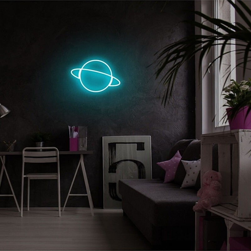 Satürn Neon Led Işıklı Tablo v2
