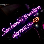 Sen Benim Tırnağım Olamazsın Neon Led Işıklı Tablo v2