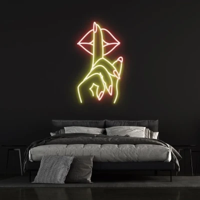 Sessizlik Neon Led Işıklı Tablo