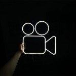 Film Kamerası Neon Led Işıklı Tablo