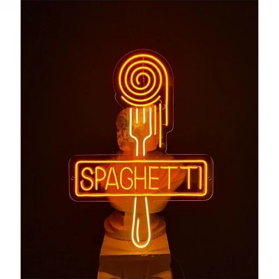 Spaghettı Neon Led Işıklı Tablo