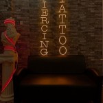 Tattoo Ve Piercing ikili Neon Led Işıklı Tablo