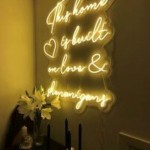 This Home Is Built Neon Led Işıklı Tablo