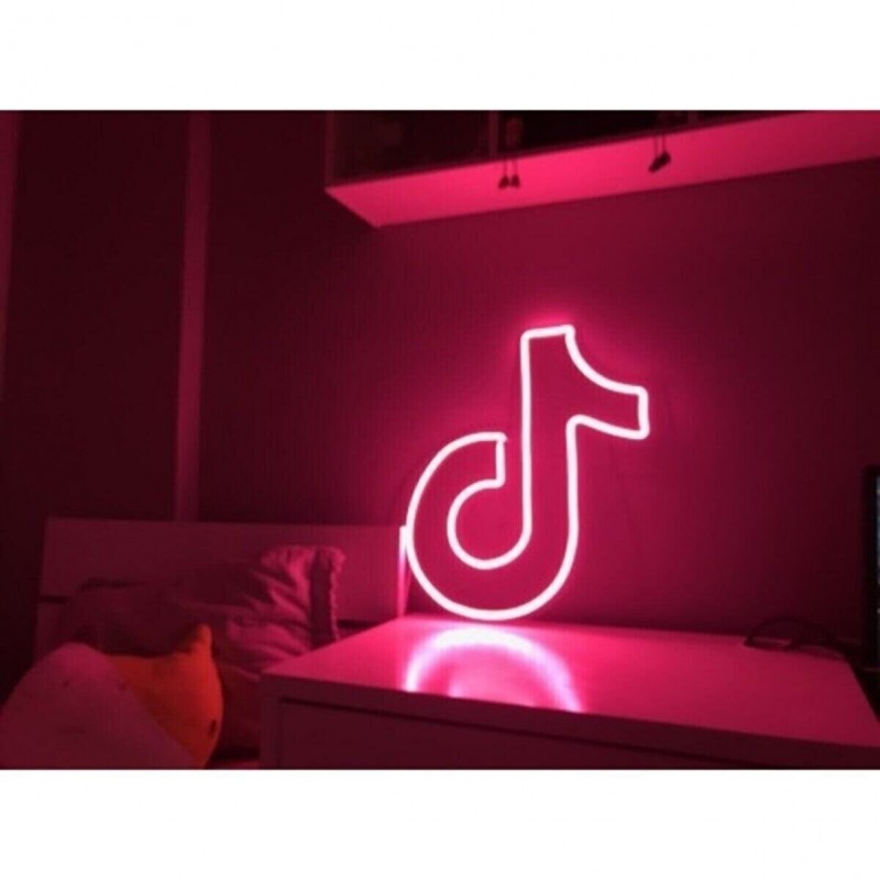 Tiktok Logosu Neon Led Işıklı Tablo