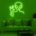 Uzaylı Neon Led Işıklı Tablo