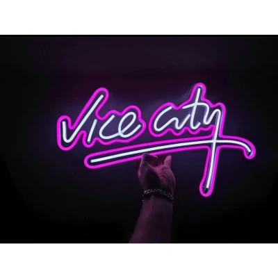 Vice City Neon Led Işıklı Tablo