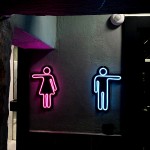 Kadın Erkek Tuvalet Piktogramları Neon Led Işıklı Tablo