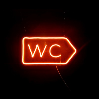 WC Yazılı Neon Led Işıklı Tablo