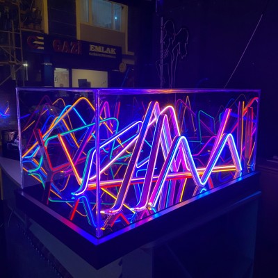 Neon Led Işıklı Masa, Orta Sehpa