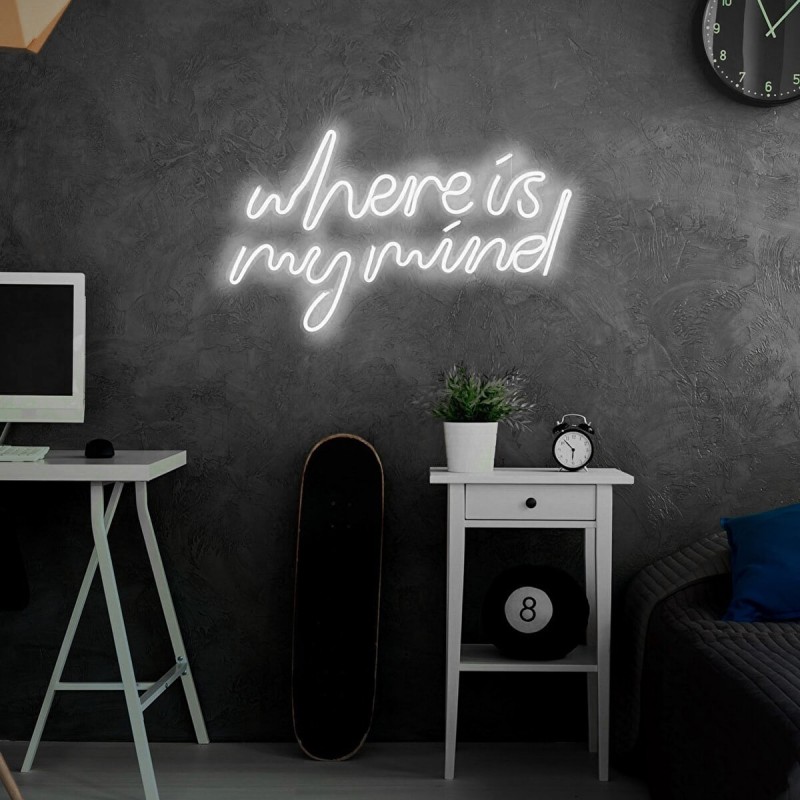 Where is My Mind Yazılı Neon Led Işıklı Tablo