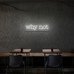 Why Not Yazısı Neon Led Işıklı Tablo