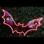 Yarasa Şeklinde Neon Led Işıklı Tablo
