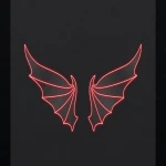 Yarasa Kanat Neon Led Işıklı Tablo