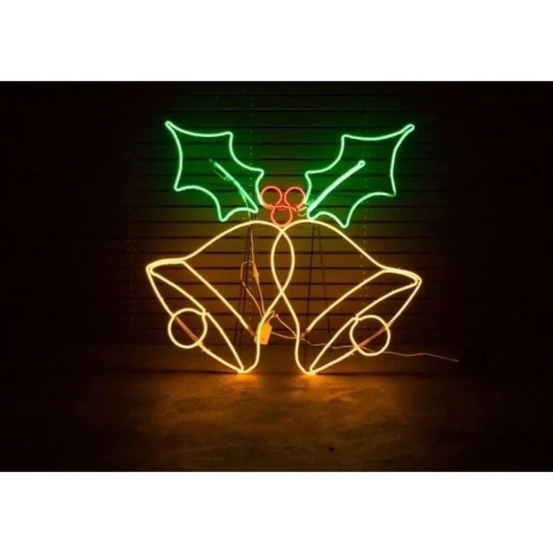 Yılbaşı Çan Neon Led Işıklı Tablo