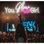 You Glow Girl Neon Led Işıklı Tablo