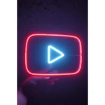Youtube Logo Neon Led Işıklı Tablo