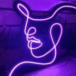 Yüz Figürü Neon Led Işıklı Tablo v2